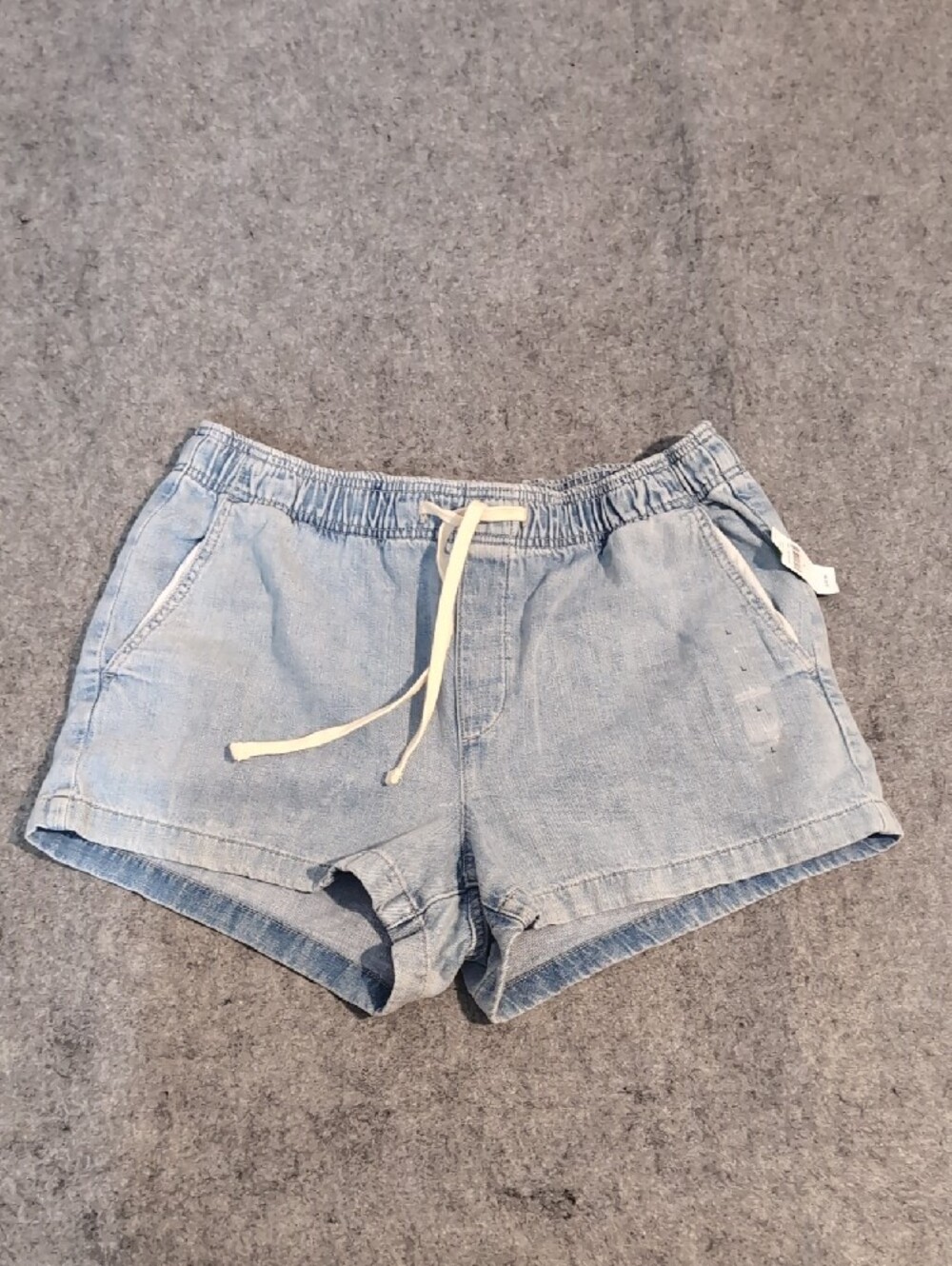 GAP Light Blue Denim-Style Drawstring Women's Shorts